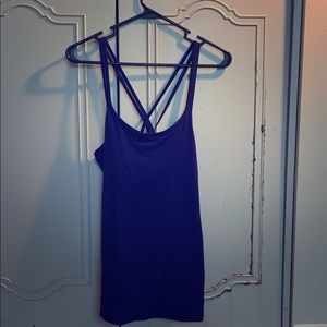Strappy Crisscross Royal Purple Tank
